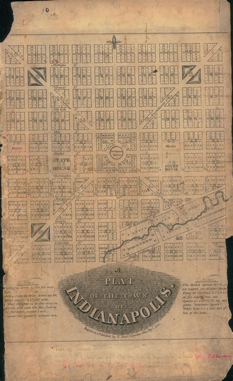 Plat map of Indianapolis, 1821 : r/indianapolis