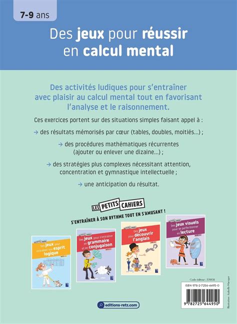 Des Jeux Pour R Ussir En Calcul Mental Ans Ouvrage Papier