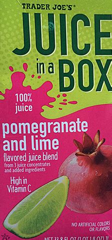 Trader Joe's Pomegranate and Lime Juice in a Box Reviews - Trader Joe's ...