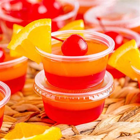 Tequila Sunrise Jell-O Shots - The Country Cook