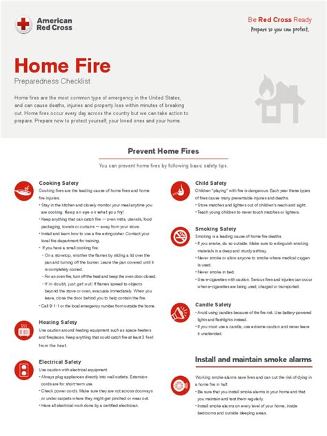 En Home Fire Safety Checklist Pdf Fires Manufactured Goods