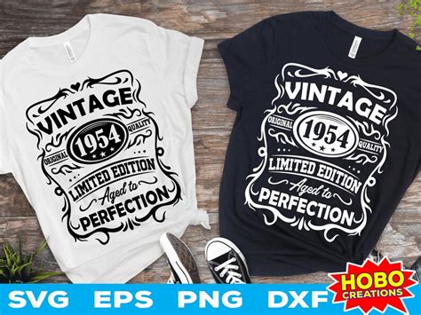 Vintage 1954 Svg 68th Birthday Aged To Perfection Svg 68 Etsy