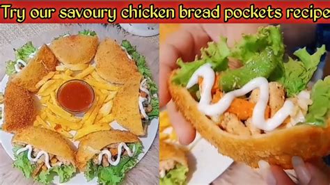 Yummy Chicken Bread Pockets Recipe Easy Snacks Recipes How To Make