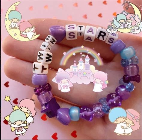 Cute Kawaii Sanrio Beaded Bracelets Kandi Etsy