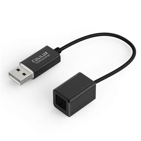 Cubilux Usb A To Toslink Optical Audio Adapter With Khz Bit Dac