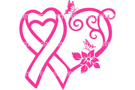 Dripping Heart Svg Breast Cancer Pink Ribbon Svg Awareness Etsy Images