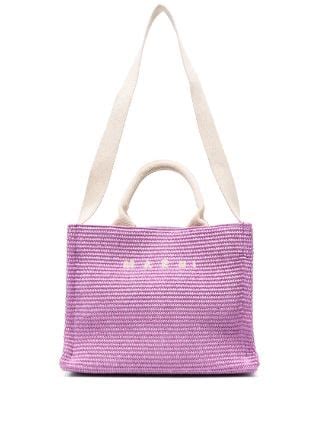 Marni Small Raffia Tote Bag Farfetch