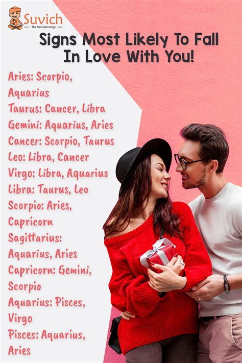 Signs Most Likely To Fall In Love With You Suvich Aries And Aquarius