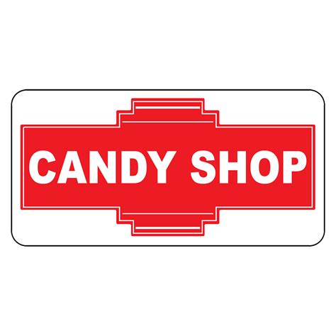 Candy Shop Red Retro Vintage Style Metal Sign 8 In X 12 In With Holes