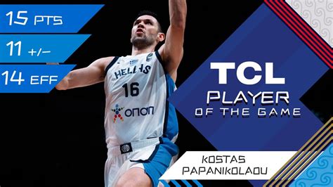 Kostas Papanikolaou Pts Tcl Player Of The Game Gre Vs Egy