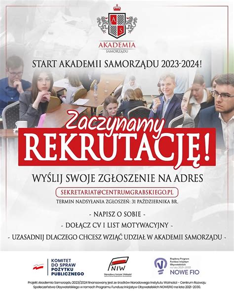 Rusza Rekrutacja Do Akademii Samorz Du Fundacja Centrum Im