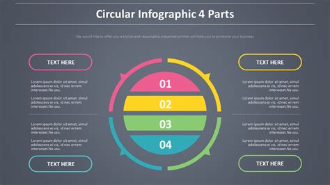 Circular Infographic 4 Parts Diagram