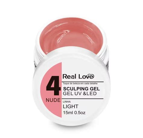 Gel de Alongamento para Unhas 4 NUDE Linha Light 15ml Real Love Mell Acessórios