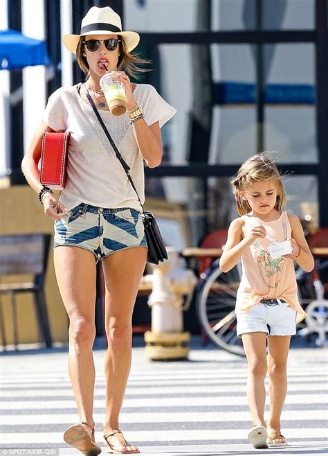 Alessandra Ambrosio And Her Daughter Anja Both Wear Shorts On Sizzling