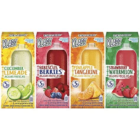 Klass Aguas Frescas Variety Pack Cucumber Limeade Strawberry