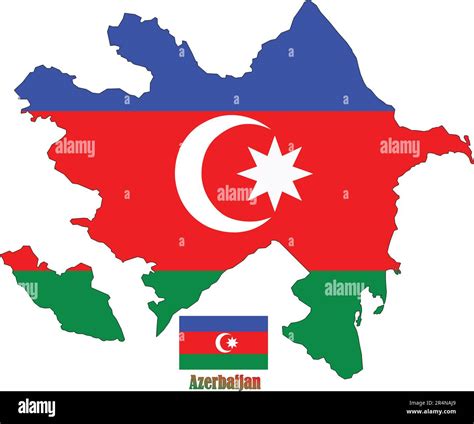 Azerbaijan Map and Flag Stock Vector Image & Art - Alamy