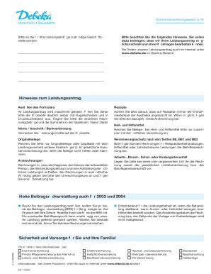 Fillable Online V Heinweise Leistungsantrag Fax Email Print Pdffiller