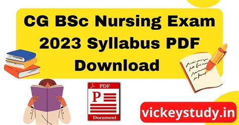 CG B Sc Nursing Entrance Exam 2023 Syllabus PDF