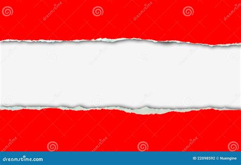 Red Ripped Paper On White Background Stock Photography Image