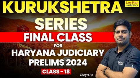 Haryana Judiciary Prelims Exam 2024 Final Class From Kurukshetra