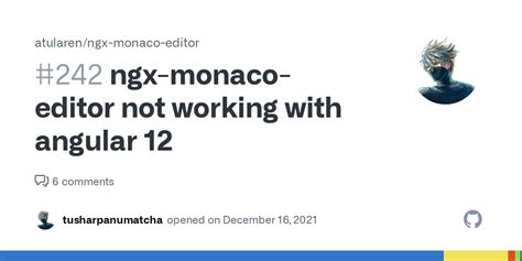 Ngx Monaco Editor Not Working With Angular 12 Issue 242 Atularen