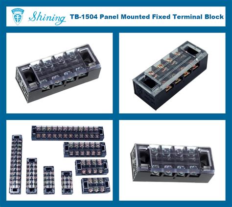 TB 1504 Fixed Barrier 15A 4 Pole Terminal Block Shining E E Industrial