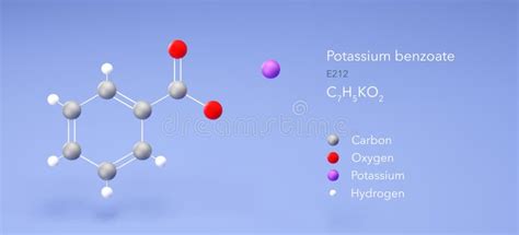 Molécula De Benzoato De Potássio Estruturas Moleculares Conservante