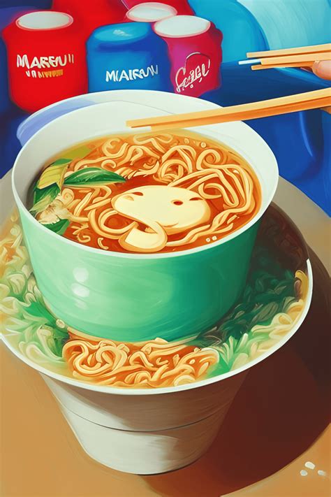 Christmas Cup Noodle Painting · Creative Fabrica