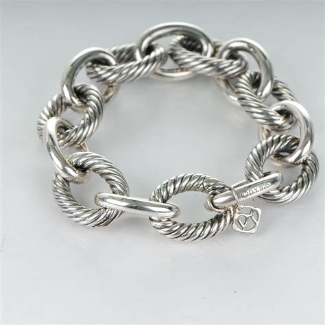 David Yurman Sterling Silver Mm Extra Large Oval Link Bracelet