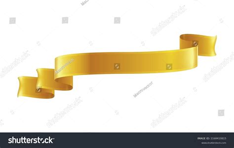 Golden Ribbons Realistic Composition Colourful Isolated Stock Vector Royalty Free 2168410815