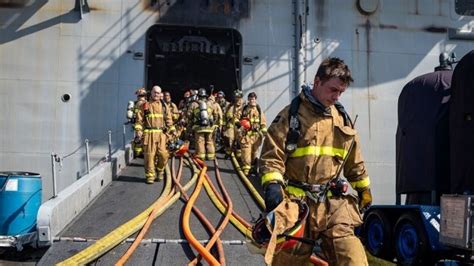 Major Fire Still Burning Aboard Uss Bonhomme Richard