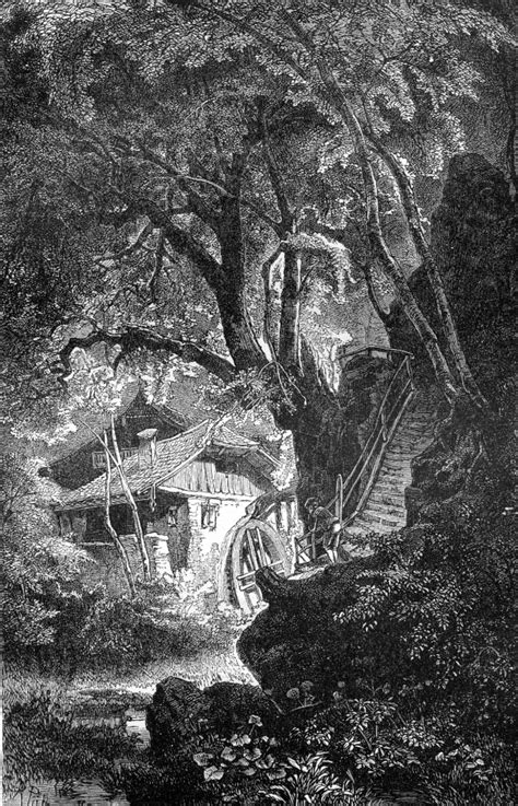 History Illustrations Water Mill Historical Illustration