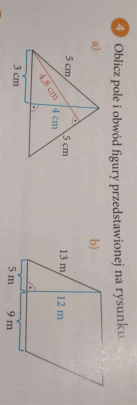 Oblicz Pole I Obw D Figury Przedstawionej Na Rysunku Daj Naj Bo