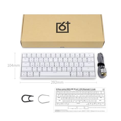 Geek Gk61 61 Keys Mechanical Gaming Keyboard Hot Swappable Gateron