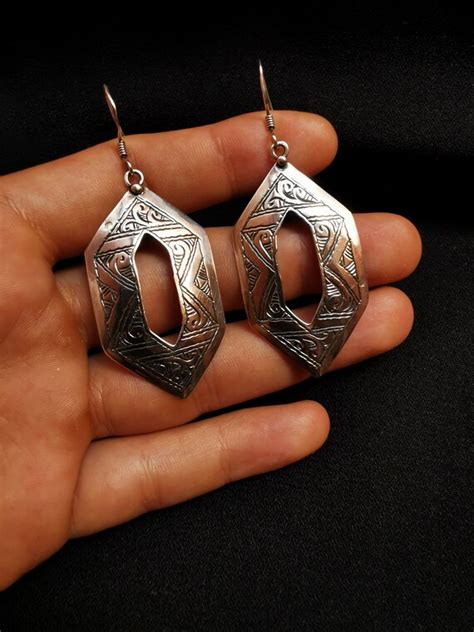 African Tuareg Earrings Beautiful West African Trib Gem