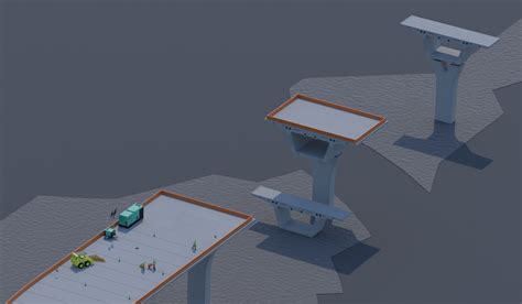 Highway Concrete Bridge Construction Model - TurboSquid 2175644