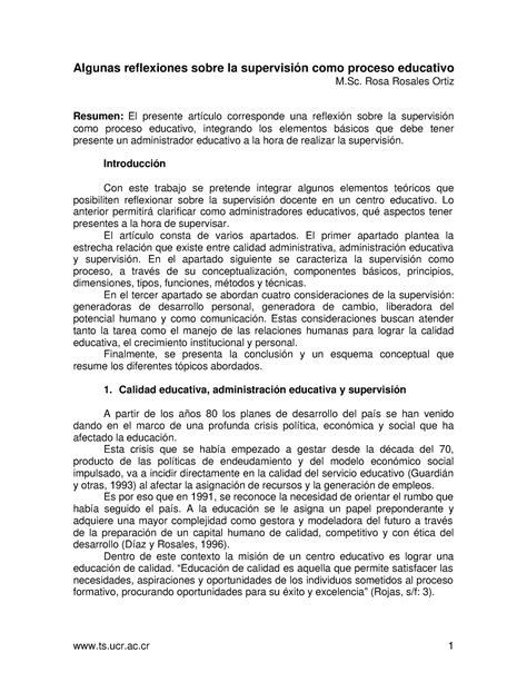 Finciones Tipos De Supervisi N Algunas Reflexiones Sobre La