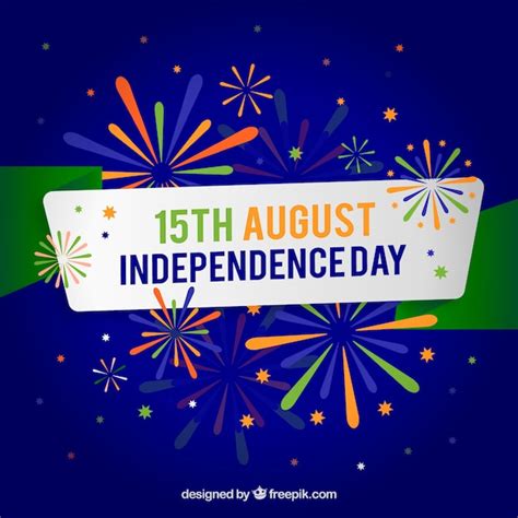 Free Vector | India independence day fireworks background