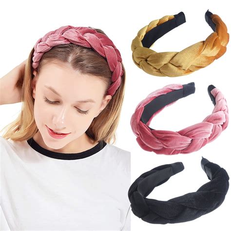 Iloovee Velvet Braid Headbands Cute Headbands For Woman