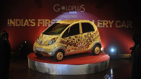 Garage Car: Tata Nano covered with gold and precious stones - Tata Nano ...