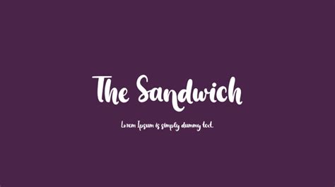 The Sandwich Font Download Free For Desktop And Webfont