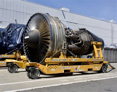 Pratt And Whitney Pw4000 Engine Used On A Boeing 767 Aircraft San Francisco International Airport