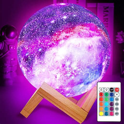 Zk Mond Lampe Galaxy Lampe Nacht Licht Farben Led Mond Licht Mit