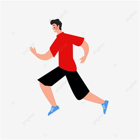 Running Man Clipart Vector, Vector Running Man, Man Clipart, Cartoon Running Man, Red Sportswear ...