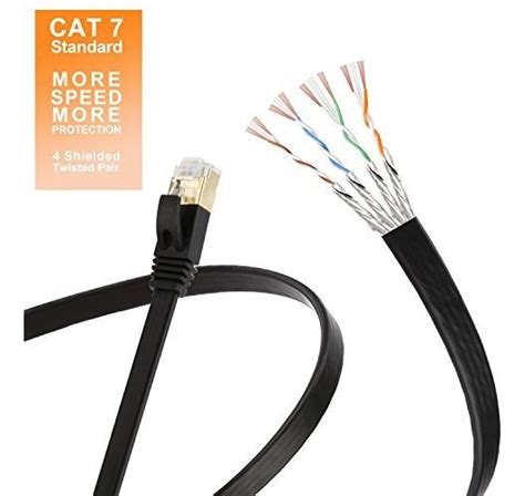 Cable Ethernet Cat7 Plano Par Trenzado Apantallado Stp Mercado Libre