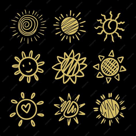 Premium Vector Hand Drawn Doodle Sun Design Element Vector Illustration