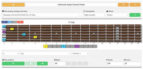 Guitar Chord Generator: Learn Chords Along all The Fretboard