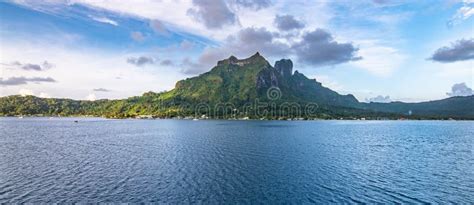 Panoramic View Of Mount Otemanu On The Island Of Bora Bora French