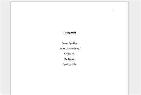 Apa 7th Edition Word Template