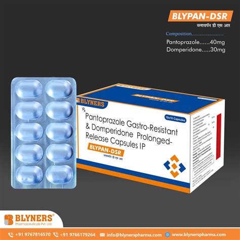 Pantoprazole Sodium Enteric Coated And Domperidone Sustained Release Capsules At Rs 1200 Box